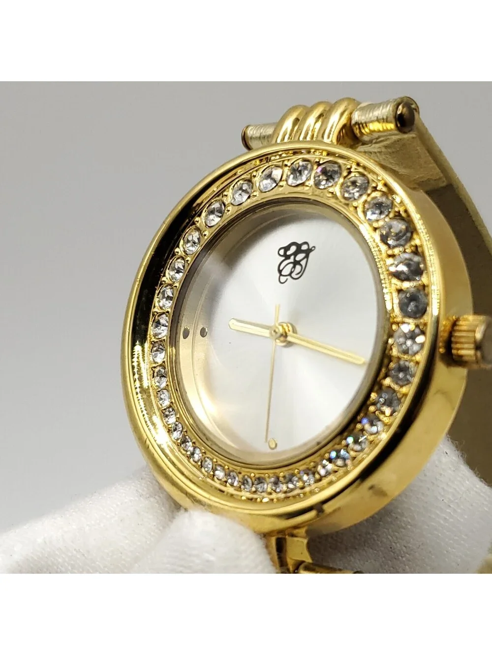 Elizabeth Taylor Quartz Womens 33mm Watch Gold Tone New Battery